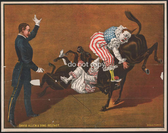2 clowns 2 mules and circus trainer a8cf37