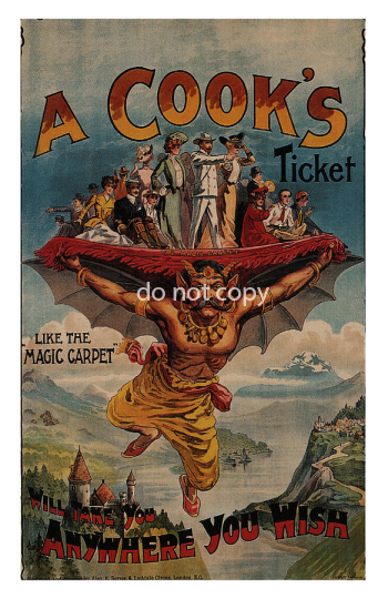 a cooks ticket the magic carpet vintage advertising  s