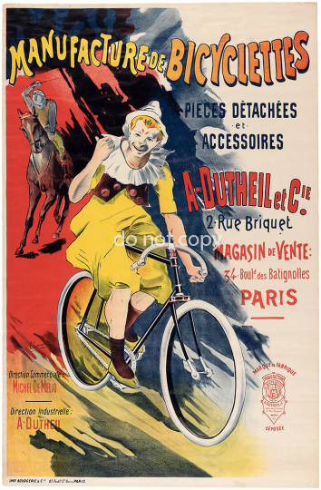 A dutheil vintage bicycle poster 