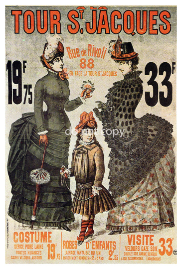 a la tour stjacques rue de rivoli vintage fashion advertisin