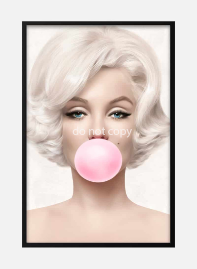 Bubblegum Marilyn Monroe Poster