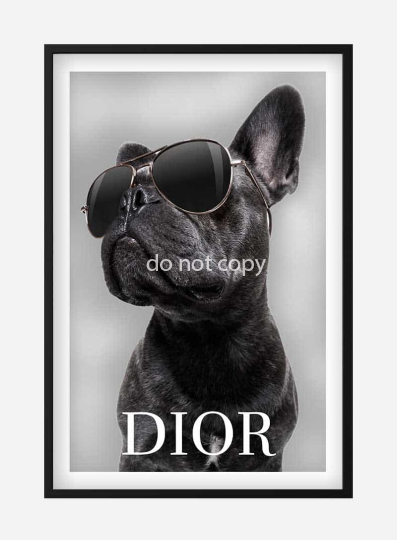 Bulldog Dior Poster