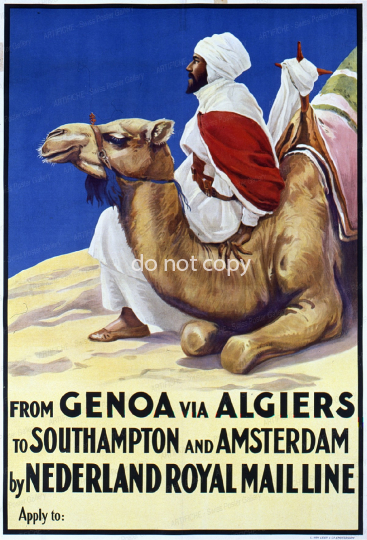 From Genoa via Algiers to Southampton and Amsterdam by Nederland Royal Mailline