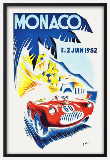 Vintage Monaco Poster