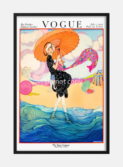 Vintage Vogue Magazine Cover 1919 Poster